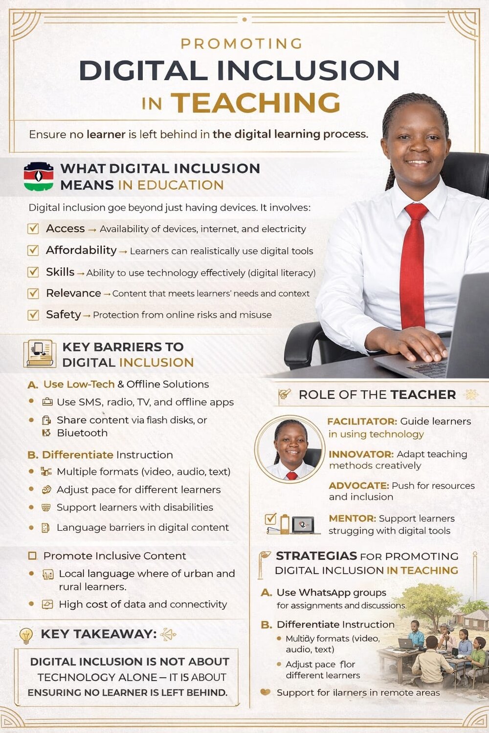 Promoting digital inclusion in teaching — ensuring no learner is left behind